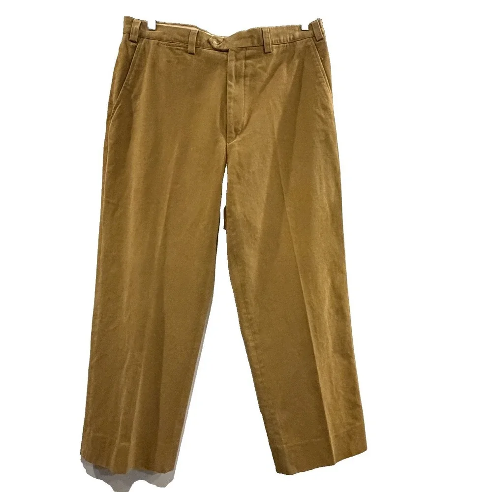 Scott Barber Italy Men's Corduroy Pants 38 100% cotton brown classic tailored - Picture 3 of 9